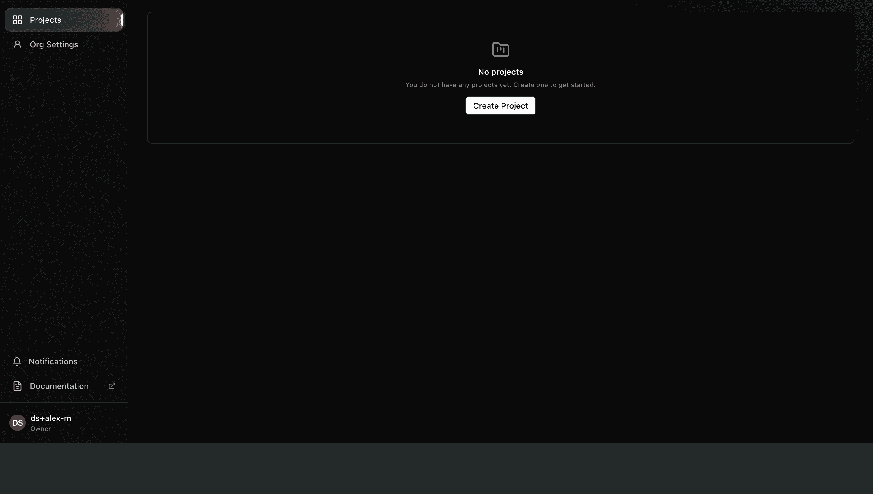 Projects list in the Cintesa dashboard