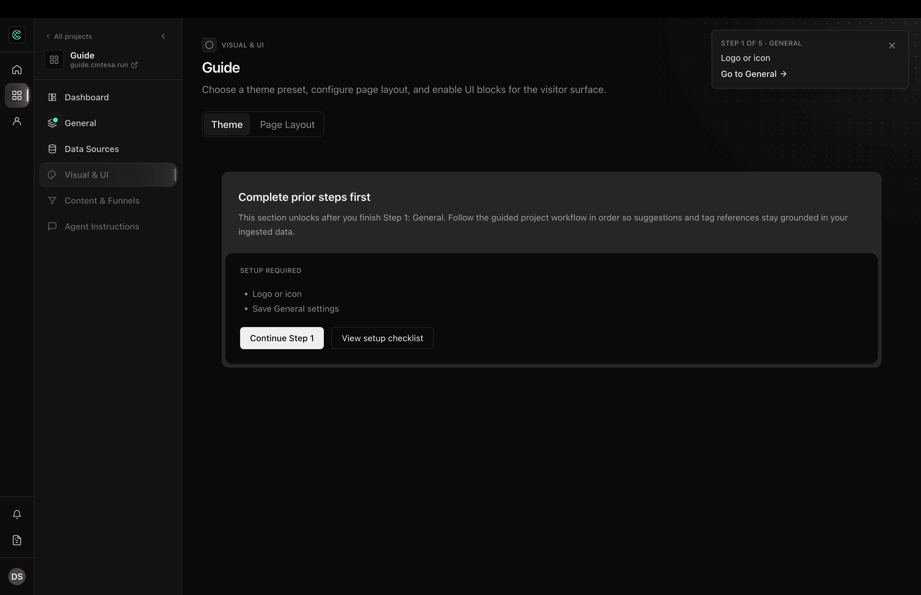 A locked later page — Complete prior steps first
